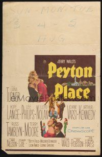 4c392 PEYTON PLACE WC '58 Lana Turner, from the novel of small town life by Grace Metalious!