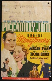 4c393 PICCADILLY JIM WC '36 cartoonist Robert Montgomery draws comic strip about wacky family!