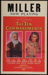 4c460 TEN COMMANDMENTS WC '56 Cecil B. DeMille classic, Charlton Heston & Yul Brynner by Karsh!