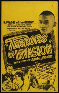 4c387 OUTRAGES OF THE ORIENT WC R50s Terrors of Invasion, the story of brutal atrocities!
