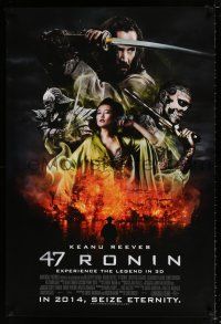 4d022 47 RONIN advance DS 1sh '13 Keanu Reeves w/sword, Hiroyuki Sanada, Rick Genest!