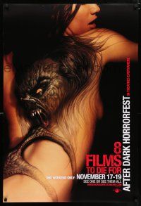 4d024 8 FILMS TO DIE FOR AFTER DARK HORROR FEST close-up style teaser DS 1sh '06 tattoo on woman!