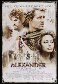 4d037 ALEXANDER advance DS 1sh '04 directed by Oliver Stone, Colin Farrell & sexy Angelina Jolie!