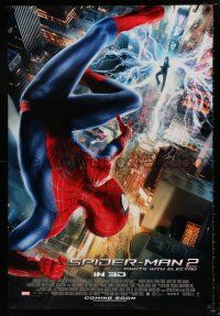 4d049 AMAZING SPIDER-MAN 2 int'l advance DS 1sh '14 Andrew Garfield, fights with Electro!