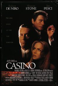 4d136 CASINO DS 1sh '95 Martin Scorsese, Joe Pesci, Sharon Stone, Robert De Niro w/dice!