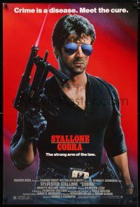 4d153 COBRA 1sh '86 crime is a disease and Sylvester Stallone is the cure!