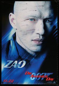4d202 DIE ANOTHER DAY teaser 1sh '02 James Bond, close up of scarred Rick Yune as Zao!