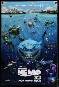 4d262 FINDING NEMO advance DS 1sh R12 best Disney & Pixar CGI fish movie, wonderful cartoon images!