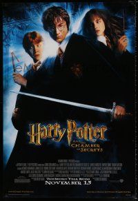 4d327 HARRY POTTER & THE CHAMBER OF SECRETS advance DS 1sh '02 Daniel Radcliffe, Emma Watson, Grint