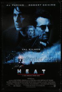 4d332 HEAT DS 1sh '95 Al Pacino, Robert De Niro, Val Kilmer, Michael Mann directed!