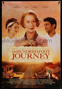 4d359 HUNDRED-FOOT JOURNEY DS 1sh '14 Helen Mirren, Om Puri, Manish Dayal!