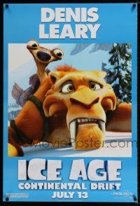 4d365 ICE AGE: CONTINENTAL DRIFT advance 1sh '12 cute image, Denis Leary!