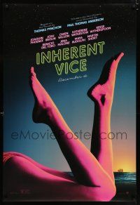 4d382 INHERENT VICE teaser DS 1sh '14 Joaquin Phoenix, Brolin, Wilson, sexy image of legs on beach