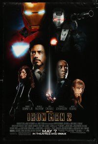 4d397 IRON MAN 2 advance DS 1sh '10 Marvel, Downey Jr, Cheadle, Paltrow, Scarlett Johansson!