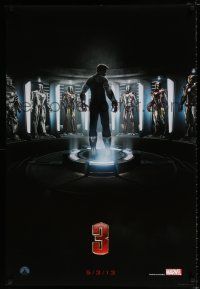 4d400 IRON MAN 3 teaser DS 1sh '13 cool image of Robert Downey Jr & many suits!