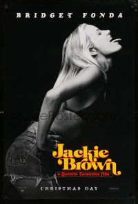 4d411 JACKIE BROWN teaser 1sh '97 Quentin Tarantino, profile portrait of sexy Bridget Fonda!