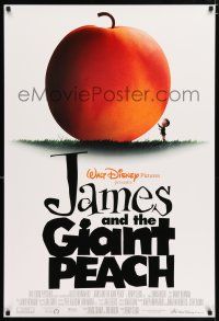 4d413 JAMES & THE GIANT PEACH peach style DS 1sh '96 Walt Disney stop-motion fantasy cartoon!