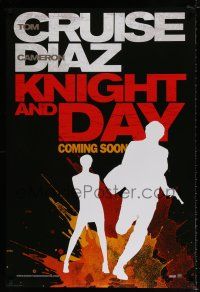 4d431 KNIGHT & DAY style A int'l teaser DS 1sh '10 cool silhouette art of Tom Cruise & Cameron Diaz