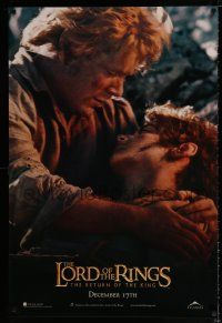 4d459 LORD OF THE RINGS: THE RETURN OF THE KING int'l teaser DS 1sh '03 Wood & Astin as Frodo & Sam!