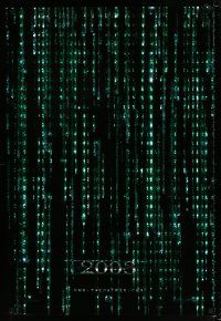 4d477 MATRIX RELOADED 2003 holofoil teaser 1sh '03 Keanu Reeves, Carrie-Anne Moss, free your mind!