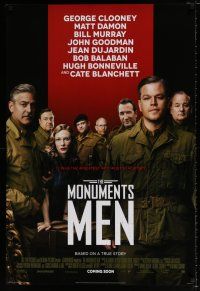 4d503 MONUMENTS MEN style B int'l advance DS 1sh '14 George Clooney, Matt Damon, Bill Murray & more
