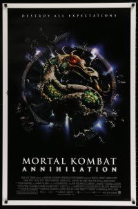 4d506 MORTAL KOMBAT ANNIHILATION DS 1sh '97 martial arts, cool exploding dragon logo!