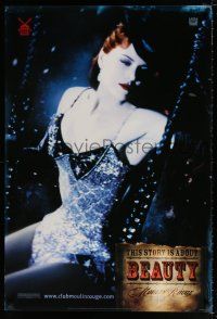 4d509 MOULIN ROUGE style B teaser 1sh '01 Baz Luhrmann, great image of sexy Nicole Kidman!