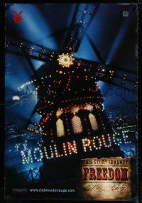 4d510 MOULIN ROUGE style C teaser 1sh '01 Baz Luhrmann directed, this story is about freedom!