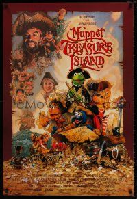 4d523 MUPPET TREASURE ISLAND DS 1sh '96 Jim Henson, Drew Struzan art of Kermit, Miss Piggy & cast!