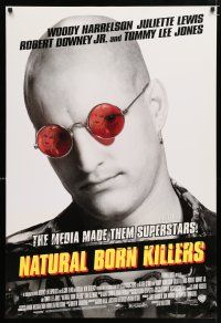 4d536 NATURAL BORN KILLERS style B DS 1sh '94 Oliver Stone cult classic, c/u of Woody Harrelson!