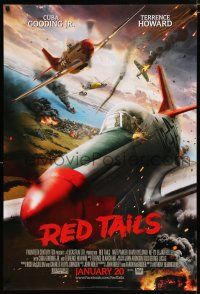 4d598 RED TAILS style A advance DS 1sh '12 Cuba Gooding Jr & Terence Howard as WWII fighter pilots!