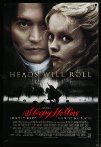 4d679 SLEEPY HOLLOW DS 1sh '99 directed by Tim Burton, Johnny Depp & Christina Ricci!