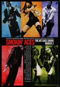 4d682 SMOKIN' ACES advance DS 1sh '07 Ben Affleck, Jason Bateman, Ryan Reynolds, Alicia Keys!