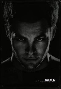 4d701 STAR TREK teaser DS 1sh '09 close-up of Chris Pine as Captain Kirk!