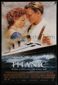 4d759 TITANIC style B int'l DS revised 1sh '97 DiCaprio, Kate Winslet, with Gloria Stuart credited