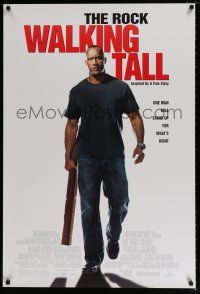 4d796 WALKING TALL 1sh '04 The Rock, Johnny Knoxville, based on the true story of Buford Pusser!