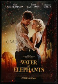 4d803 WATER FOR ELEPHANTS style B int'l advance DS 1sh '11 Reese Witherspoon, Pattinson, Waltz!