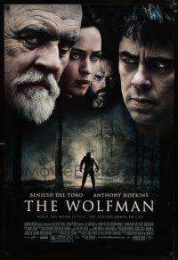 4d824 WOLFMAN DS 1sh '10 Benicio Del Toro, Anthony Hopkins, Emily Blunt & Hugo Weaving!