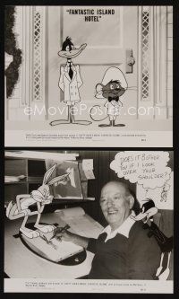 4e923 DAFFY DUCK'S MOVIE: FANTASTIC ISLAND 2 8x9.5 stills '83 Fritz Freleng candid with Daffy & Bugs