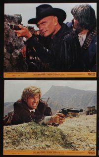 4e071 ADIOS SABATA 8 8x10 mini LCs '71 Yul Brynner aims to kill, and his gun does the rest!