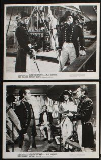 4e425 DAMN THE DEFIANT 9 8x10 stills '62 Alec Guinness & Dirk Bogarde face a bloody mutiny!