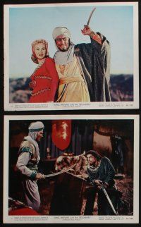 4e097 KING RICHARD & THE CRUSADERS 8 color 8x10 stills '54 Rex Harrison, Virginia Mayo, Sanders!