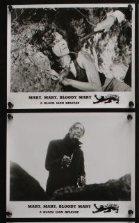 4e499 MARY MARY BLOODY MARY 8 8x10 stills '76 wacky horror images, John Carradine with knife!