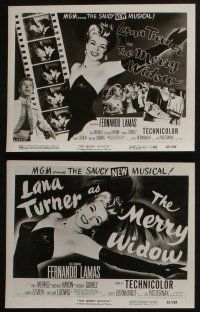 4e441 MERRY WIDOW 9 8x10 stills '52 sexy Lana Turner & Fernando Lamas, four with art!