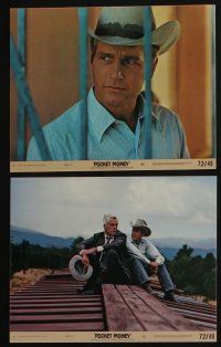 4e114 POCKET MONEY 8 8x10 mini LCs '72 Paul Newman, Lee Marvin, Strother Martin