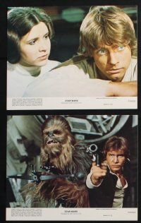 4e127 STAR WARS 8 8x10 mini LCs '77 George Lucas classic sci-fi, Darth Vader, Luke!
