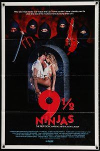 4f014 9 1/2 NINJAS 1sh '90 Michael Phenicie, the first erotic martial arts action comedy!