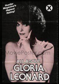 4f031 ALL ABOUT GLORIA LEONARD 1sh '78 sexy topless image looking thoughful!