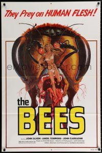 4f080 BEES 1sh '78 John Saxon, Angel Tompkins, Kollar giant bee & sexy girl artwork!