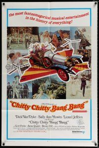 4f168 CHITTY CHITTY BANG BANG style B 1sh '69 Dick Van Dyke, Sally Ann Howes, flying car!